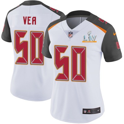 Nike Tampa Bay Buccaneers #50 Vita Vea White Women's Super Bowl LV Bound Stitched NFL Vapor Untouchable Limited Jersey